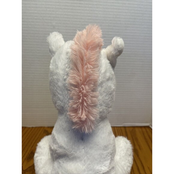 Goffa Unicorn Plush Soft Stuffed Animal White Fur with pink Sparkle Horn Preown - Picture 6 of 8